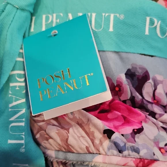Posh Peanut Floral Blanket - Pink and Blue - Picture 2 of 4